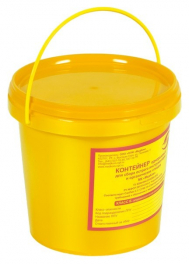 Емкости для сбора отходов МедКом МК-02 для сбора органических отходов класса Б, В 1,0 литр с индикатором вскрытия